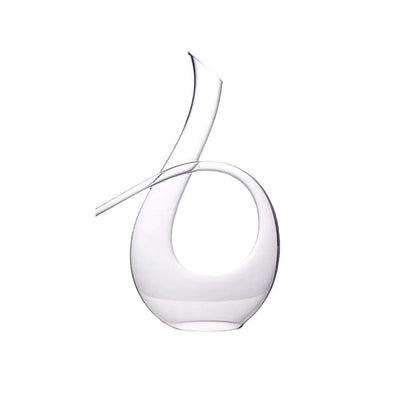 Crystal Glass Wine Decanter - 1000ml+ U-Shaped & Snail Red Wine Aerator Carafe
