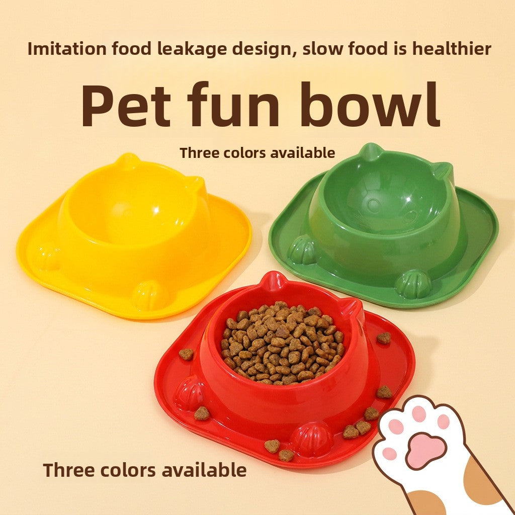 Cute Slow Feeder Pet Bowl–Anti-Spill Food & Water Bowl For Dogs & Cats