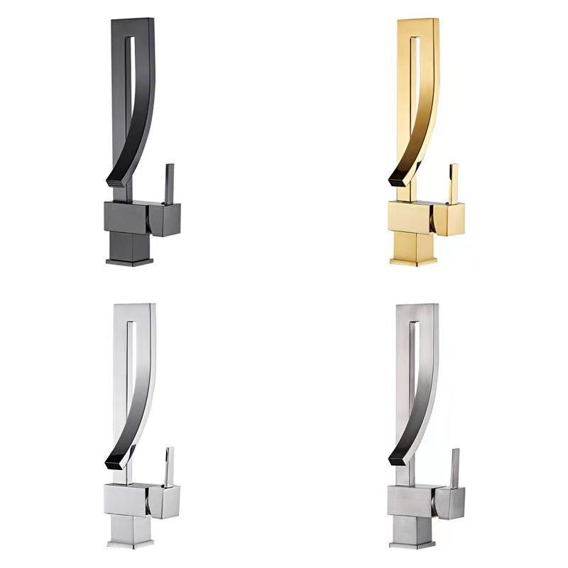 360° Rotating Waterfall Basin Mixer Tap–Luxury Copper Bathroom Vanity Faucet