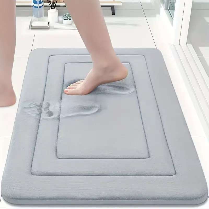 Memory Foam Bath Mat - Soft Quick Dry Non-Slip Bathroom Floor Rug