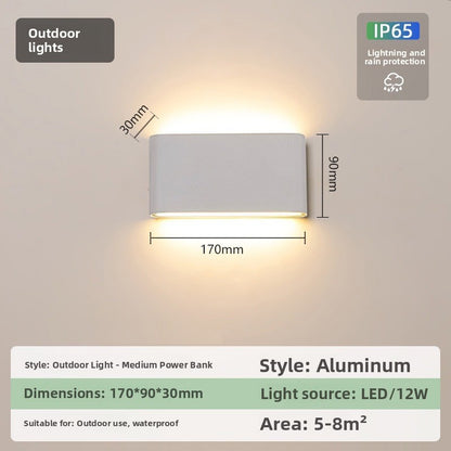 IP65 Ultra-Thin LED Wall Light - Modern Waterproof Indoor & Outdoor Wall Lamp