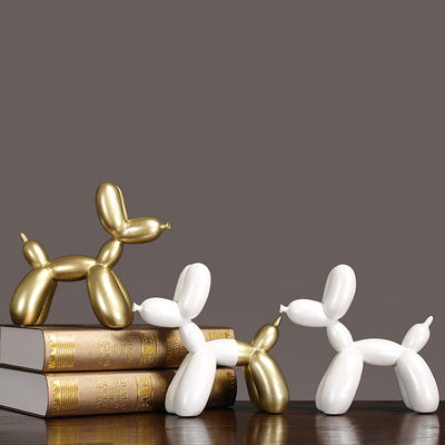 Nordic Balloon Dog Ornament–Modern Luxury Resin Home Décor Sculpture