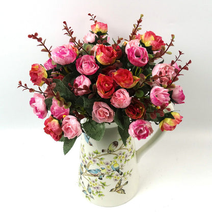 21 Head Diamond Rose Bouquet–Luxury Artificial Silk Roses for Home & Wedding Décor