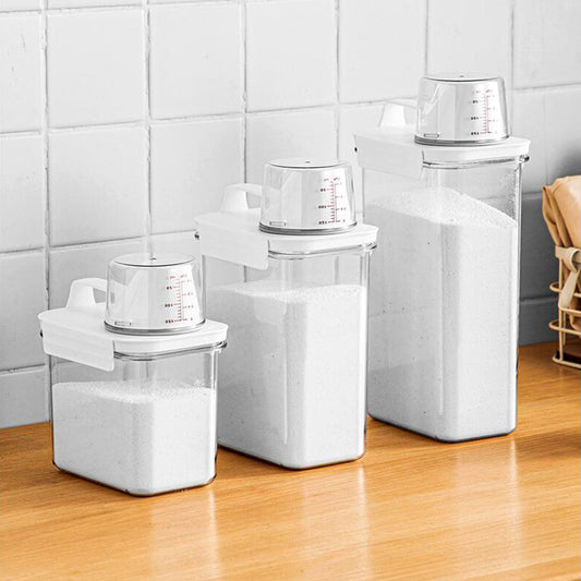 Acrylic Storage Container–Transparent Laundry & Bathroom Organizer for Detergent & Toiletries (1100ml–2300ml)