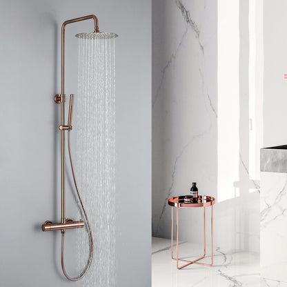 Luxury Thermostatic Shower System – 304 Stainless Steel Rainfall Shower Set