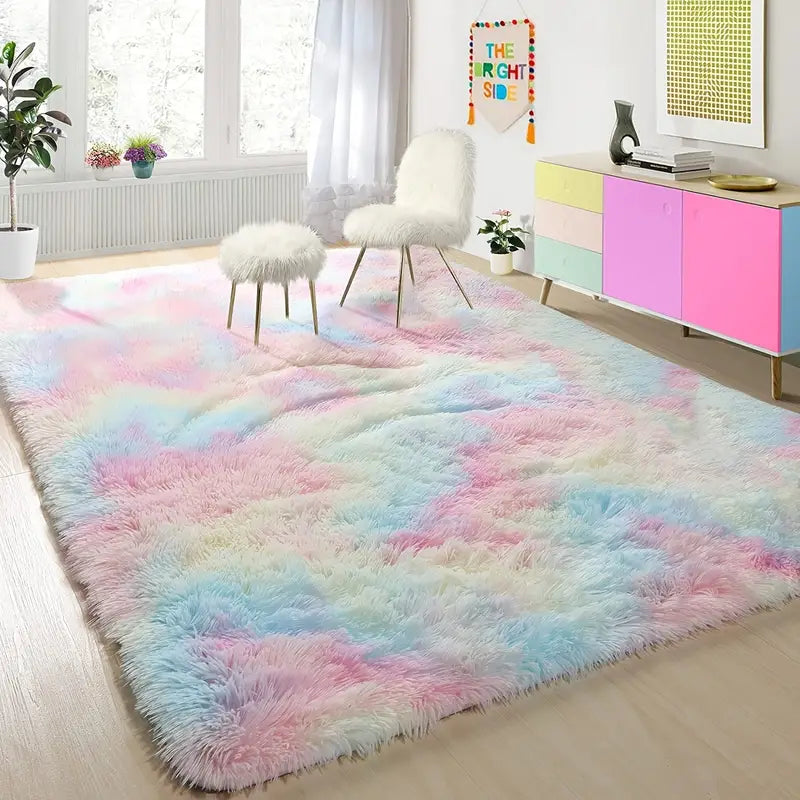 Plush Area Rug–Soft Non-Slip Washable Carpet for Bedroom, Living Room & Modern Home Décor