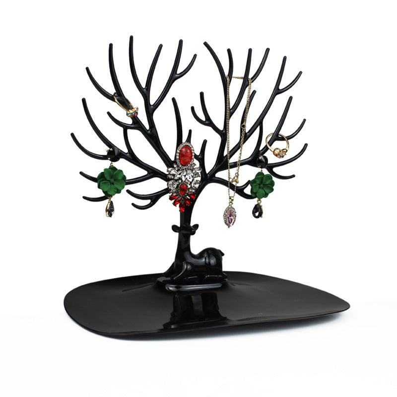 Deer Jewelry Stand Organiser–Creative Branch Antler Necklace & Earring Holder, Decorative Jewellery Display Rack