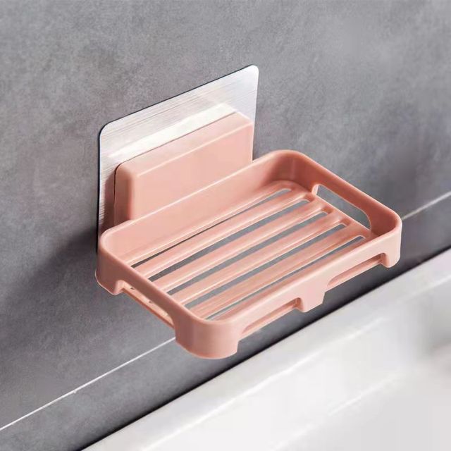 Wall Mounted Soap Dish Holder-Drainage Soap Storage Box-No Drill Bathroom & Kitchen Soap Tray Organiser