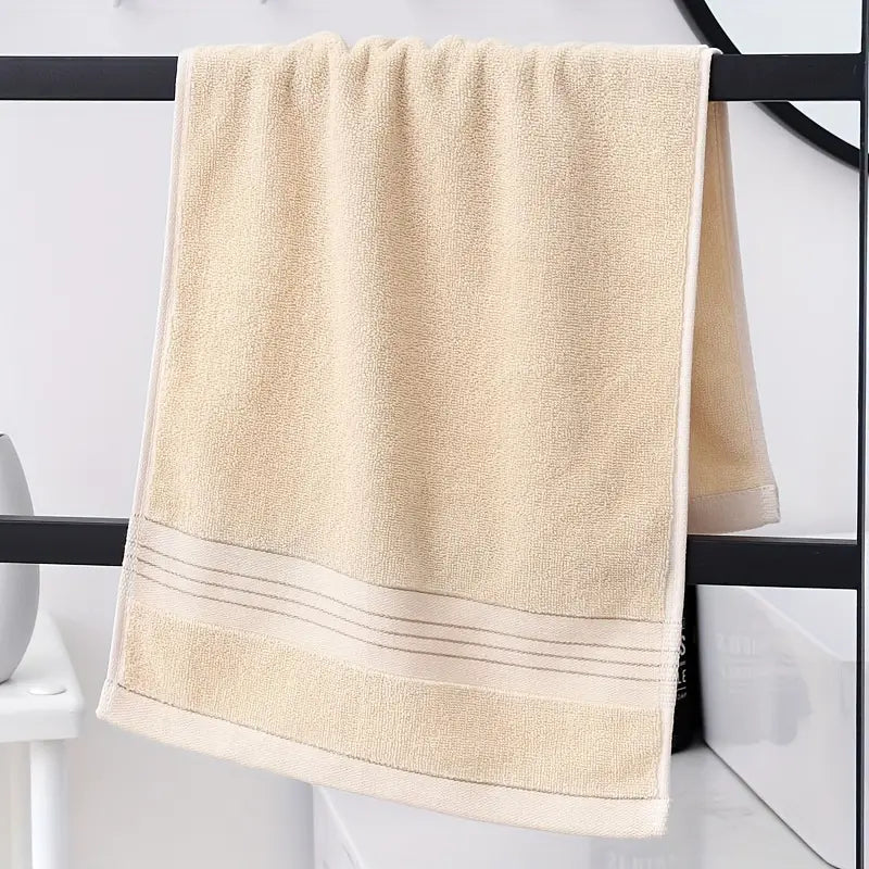 Natural Cotton Hand Towel-Soft Absorbent Bathroom Hand Towel-Quick Dry Lightweight Cotton Towel (Brown & Blue)