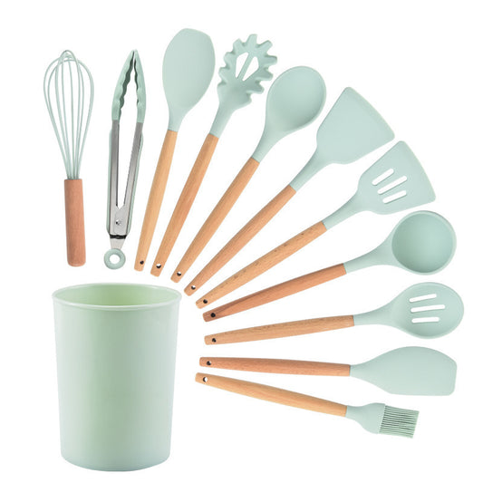12-Piece Silicone Kitchen Utensil Set–Non-Stick Cooking Tools with Holder, Heat Resistant Kitchen Set
