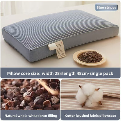 Natural Buckwheat Pillow – Breathable Cotton Support Pillow