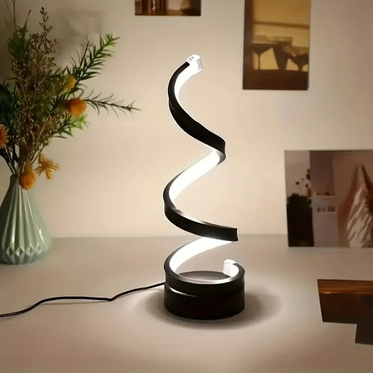 Modern Circle LED Bedside Lamp–Minimalist USB Dimmable Table Lamp for Bedroom Décor