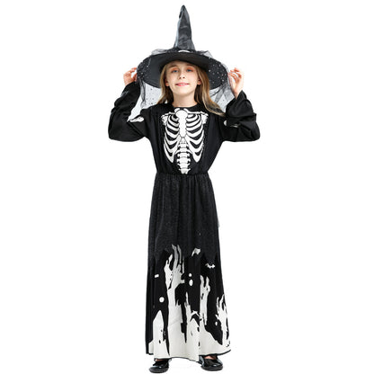 Glow-in-the-Dark Halloween Costume – Grim Reaper & Skull Cosplay Set