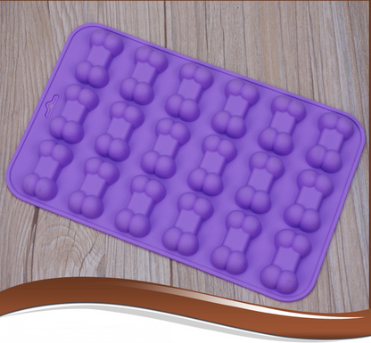 Silicone Dog Treat Molds–Paw & Bone Shape Baking Moulds, Non-Stick Pet Treat & Chocolate Molds