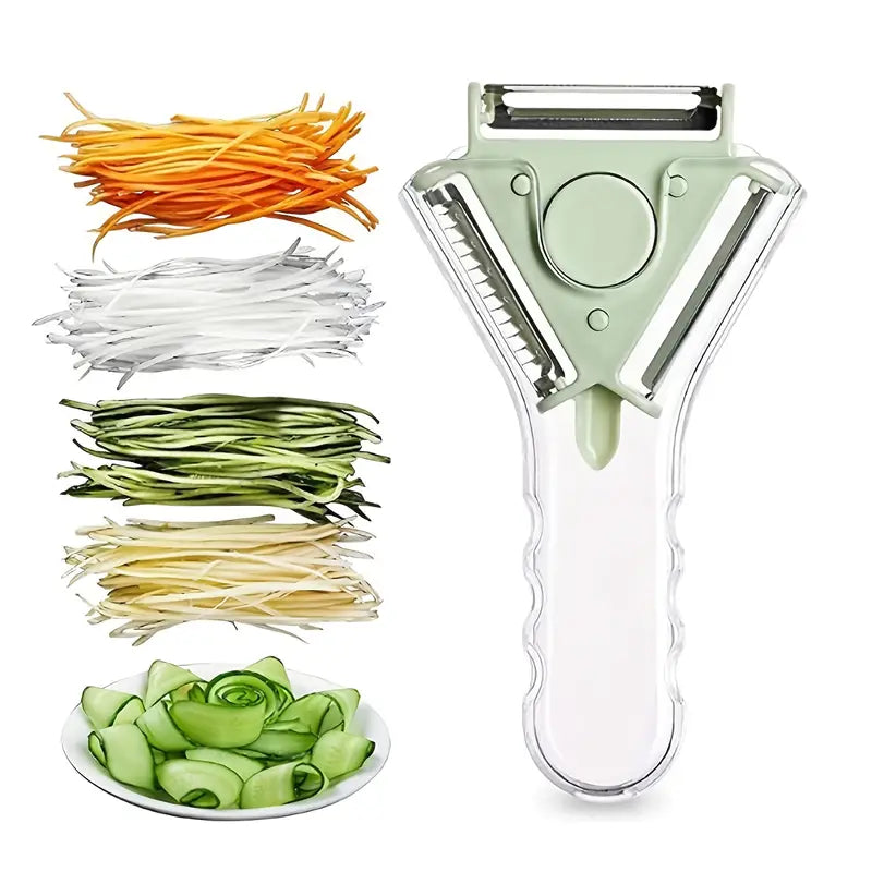 3-in-1 Vegetable Peeler–Stainless Steel Multi Blade Peeler, Julienne & Slicer Kitchen Tool (Ergonomic Handle)
