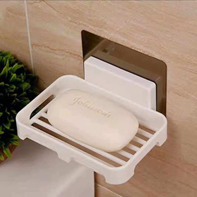 Wall Mounted Soap Dish Holder-Drainage Soap Storage Box-No Drill Bathroom & Kitchen Soap Tray Organiser