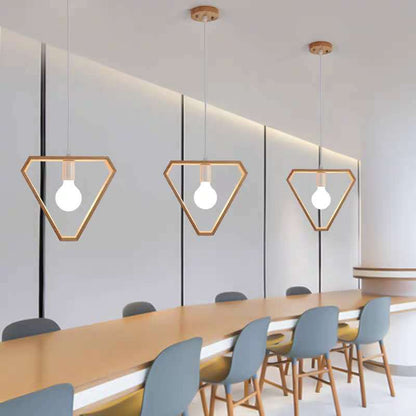 Nordic Wooden Pendant Ceiling Light - Modern Oak Hanging Ceiling Lamp