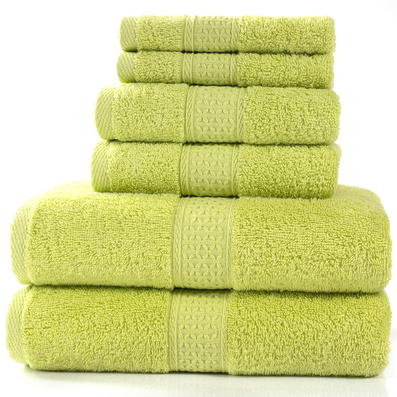6 Piece Cotton Towel Set-Soft Absorbent Bath Towels Set-Luxury Bathroom Towels Quick Dry