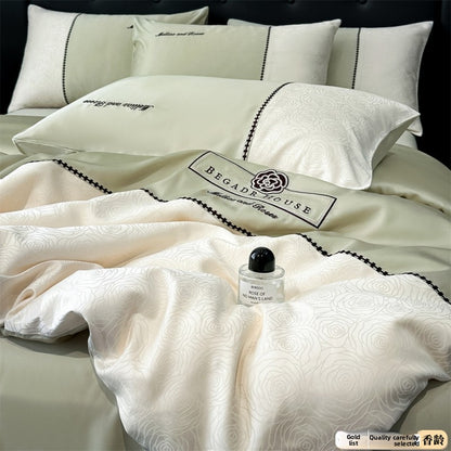 Luxury Lyocell Bedding Set–Ultra Soft Cooling 4-Piece Quilt Cover Set