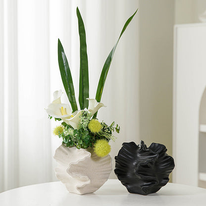 Matte Ceramic Flower Vase–European Style Decorative Vase for Fresh & Dried Flowers, Modern Home Décor