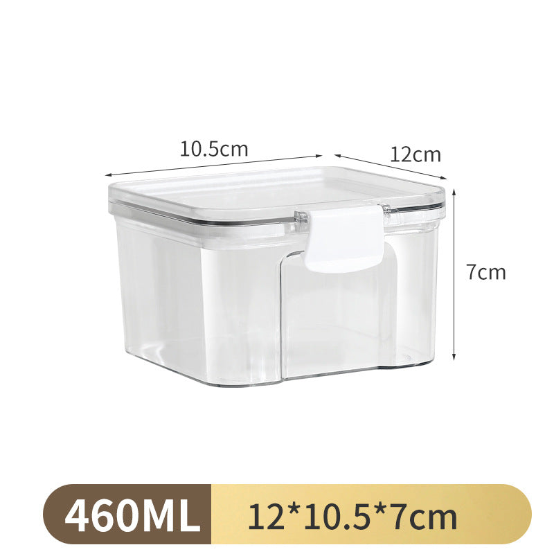 Airtight Storage Jar with White Lid–Stackable Kitchen Food Container, BPA-Free Grain, Snack & Tea Storage (460ml–1800ml)