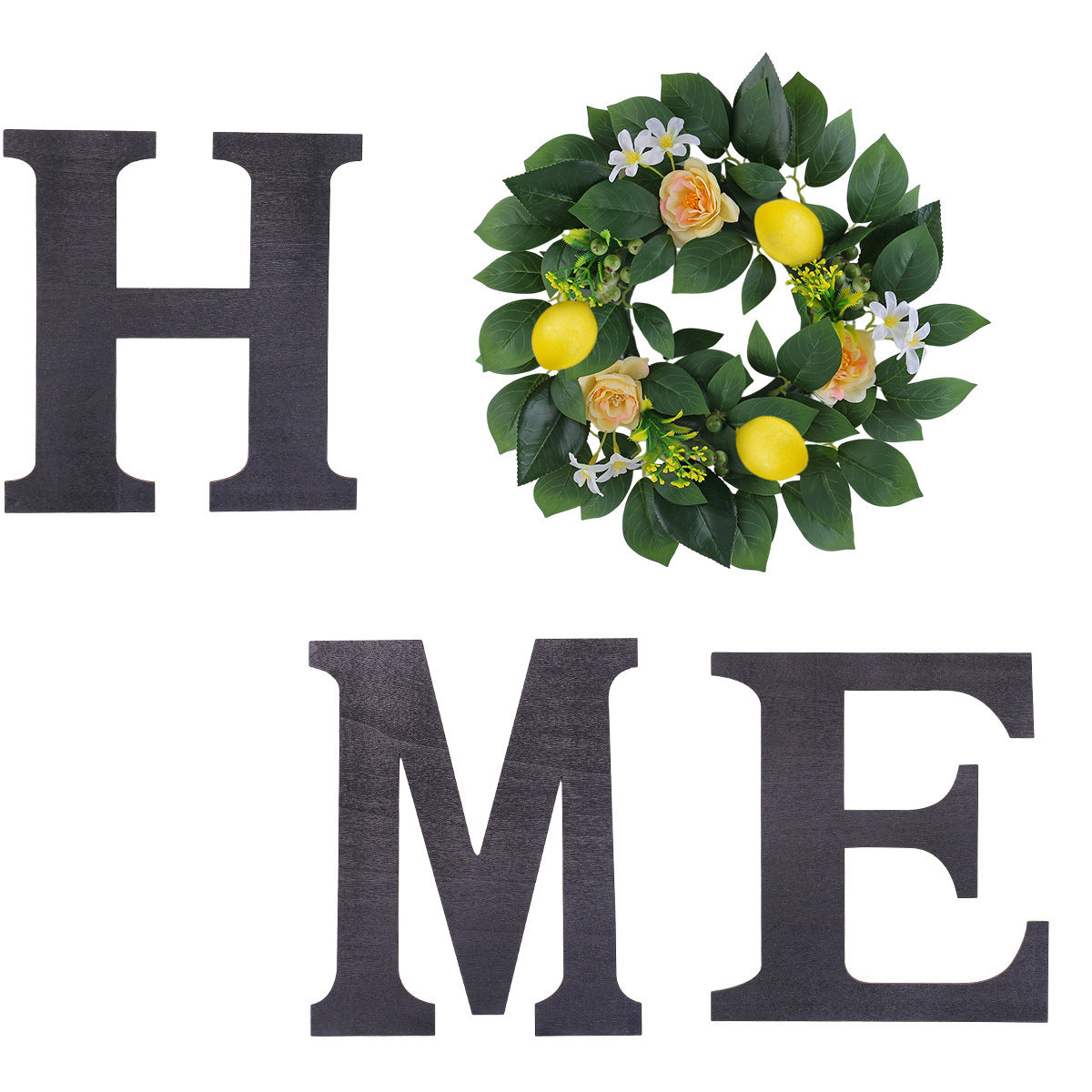 Lemon HOME Wooden Wall Sign–Rustic Farmhouse Hanging Decor For Home & Garden