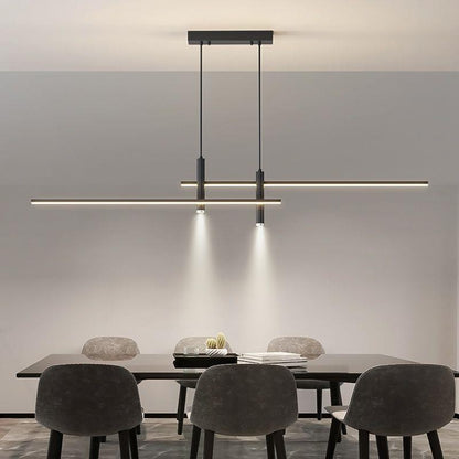 Modern LED Linear Pendant Light - Dimmable Nordic Hanging Ceiling Light