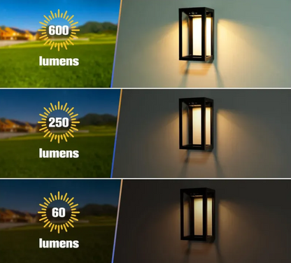 Solar Powered Outdoor Wall Light–Waterproof LED Garden Light for Patio, Fence & Courtyard