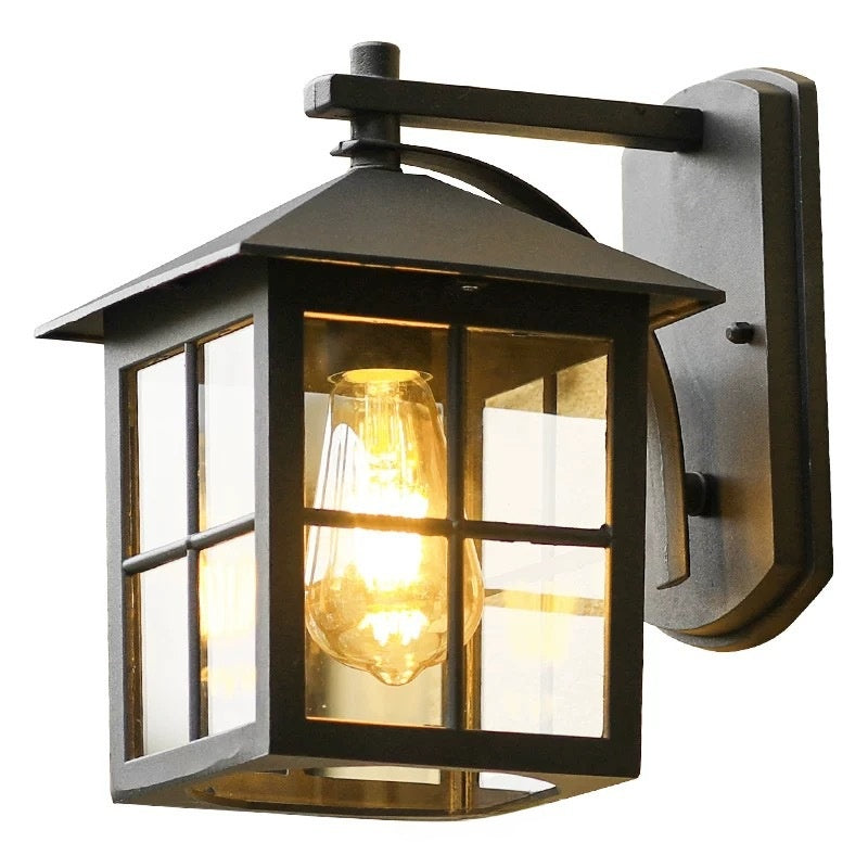 Outdoor Solar LED Wall Light - Modern Aluminium Garden, Courtyard & Entrance Lantern