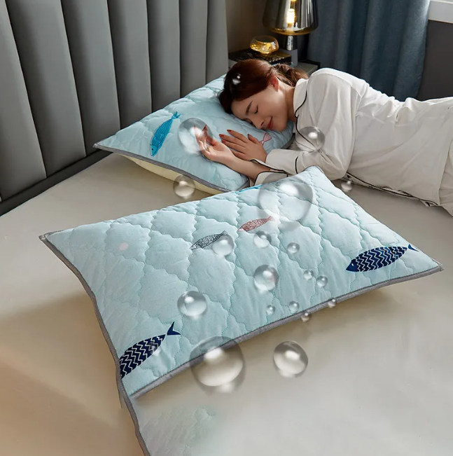 Waterproof Latex Pillow Protectors–Pair Pack Oil & Moisture Resistant Pillow Covers