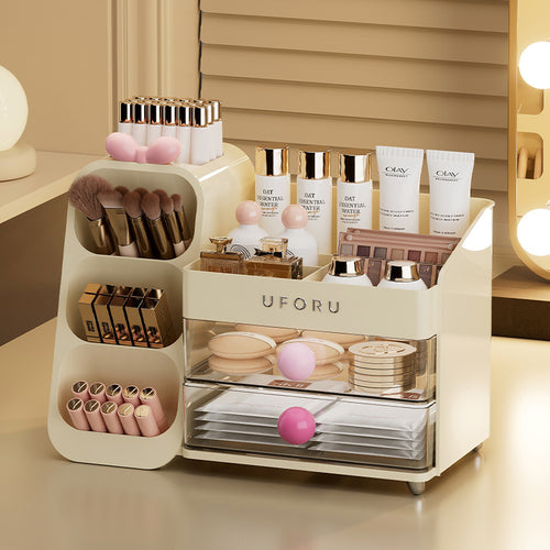 Luxury Makeup Organiser Box–Large Capacity Cosmetic Storage Case With Drawers