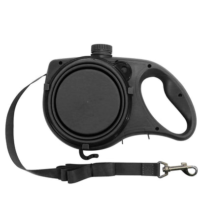 Portable Dog Water Bottle & Leash Set–All-In-One Travel Hydration & Feeding Solution