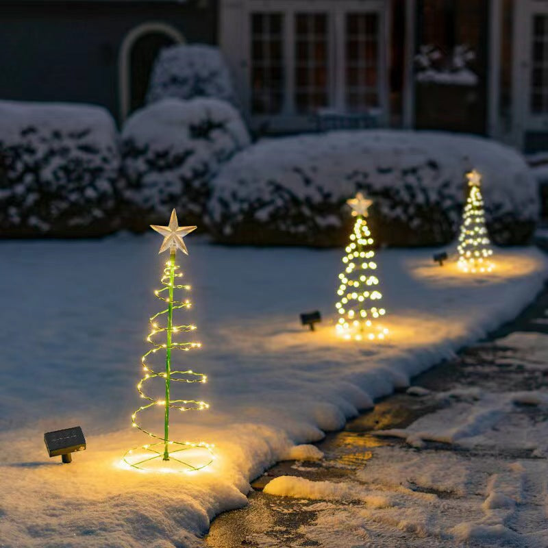 Solar LED Christmas Tree Light - IP65 Waterproof Outdoor Christmas Garden Decoration