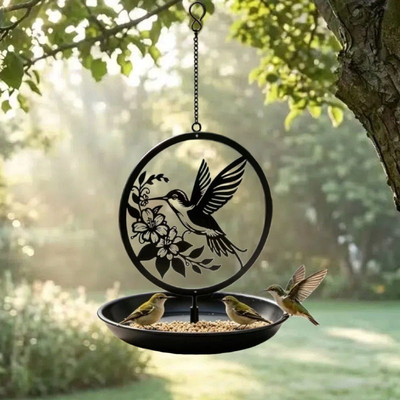 Decorative Metal Bird Feeder–Rustic Garden Hanging Feeder For Birds & Wildlife