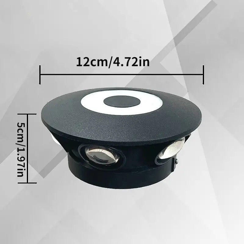 LED Round Outdoor Waterproof Wall Light–Modern Garden & Patio Wall Lamp