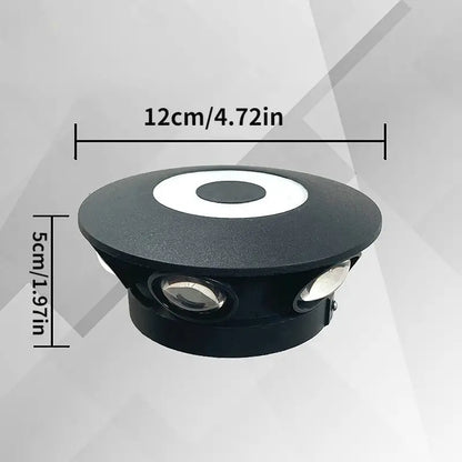 LED Round Outdoor Waterproof Wall Light–Modern Garden & Patio Wall Lamp