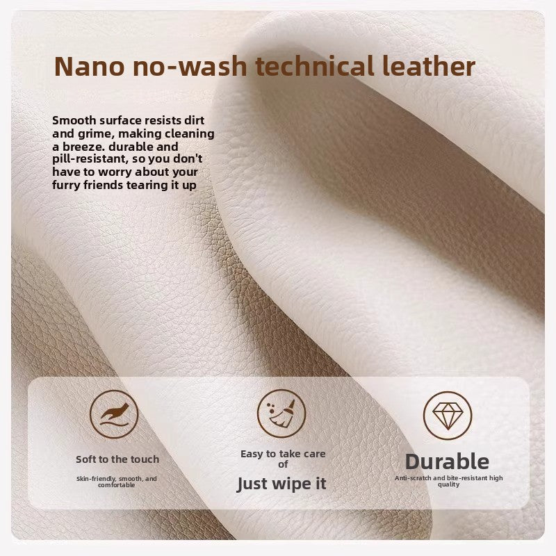 Waterproof Leather Dog Sofa Bed - Removable Easy-Clean Pet Bed for Dogs & Cats
