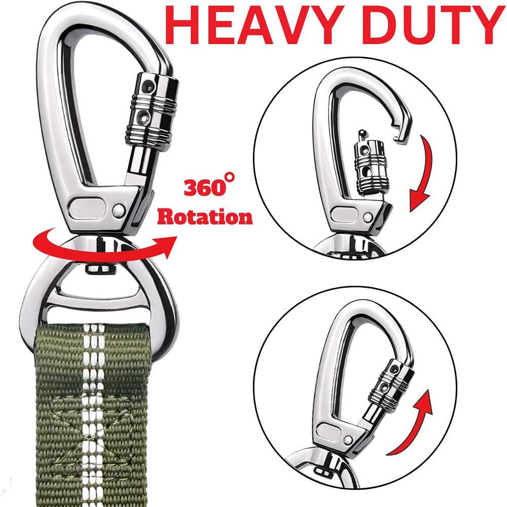 Heavy-Duty Bungee Dog Leash–Shock Absorbing Tactical Lead For Medium & Large Dogs