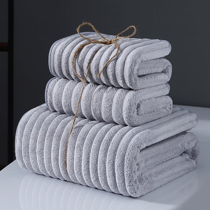 Ultra Soft Coral Fleece Towels-Super Absorbent Quick Dry Bath Towels-Lightweight Bathroom, Gym & Travel Towels