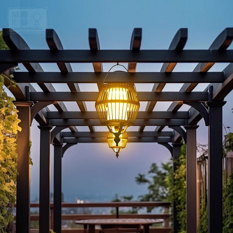 Solar Outdoor Pendant Light - IP55 Waterproof LED Garden Hanging Light