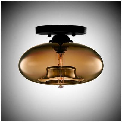 Italian Art Glass Ceiling Light - Modern Colourful Glass Flush Mount Ceiling Lamp