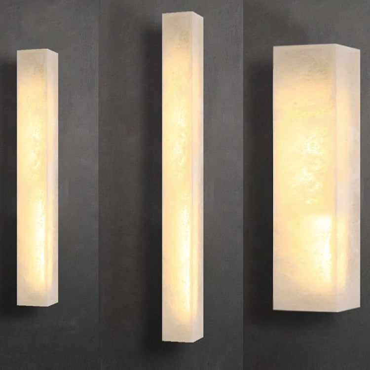 Modern Marble Or Marble Look LED Wall Light - Minimalist Long Wall Lamp for Bedroom & Living Room