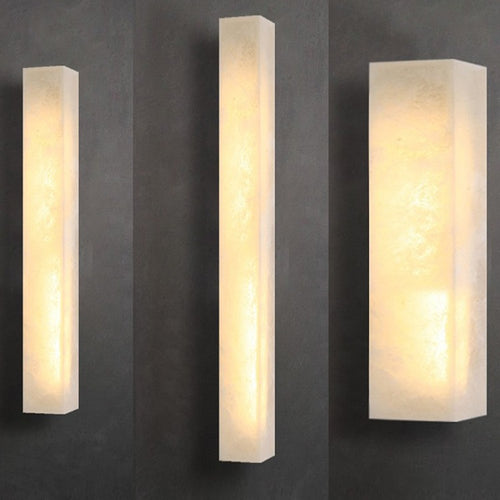 Modern Marble Or Marble Look LED Wall Light - Minimalist Long Wall Lamp for Bedroom & Living Room