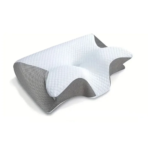 2-in-1 Ergonomic Contour Pillow–Orthopedic Neck Support Memory Cotton Pillow for Side & Back Sleepers