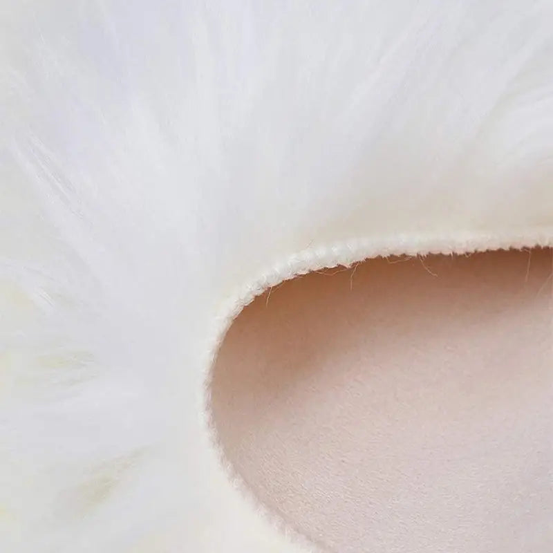 Floral Faux Fur Rug–Plush Non-Slip Bedroom Carpet for Living Room & Home Décor