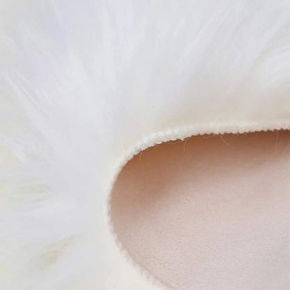 Floral Faux Fur Rug–Plush Non-Slip Bedroom Carpet for Living Room & Home Décor