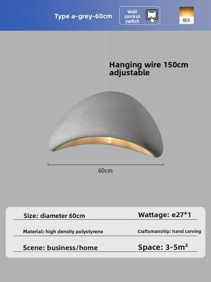 Wabi-Sabi LED Pendant Light - Modern Japanese Inspired Resin Hanging Ceiling Light