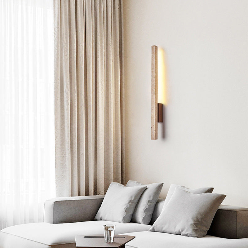 Japanese Wabi-Sabi LED Wall Light – Modern Stone Wall Sconce