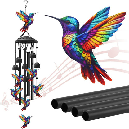 Colourful Metal Wind Chimes - Handmade Animal Garden Hanging Decoration