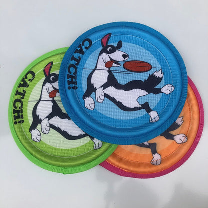 Durable Dog Flying Disc–Lightweight Nylon Fetch Frisbee For Outdoor Play